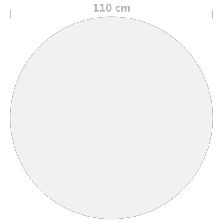 Stalo apsauga, permatoma, 110cm skersmens, 2mm, PVC