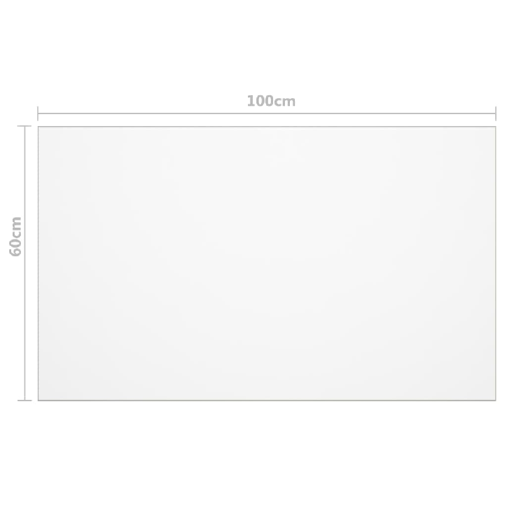 Stalo apsauga, permatoma, 100x60cm, 2mm, PVC