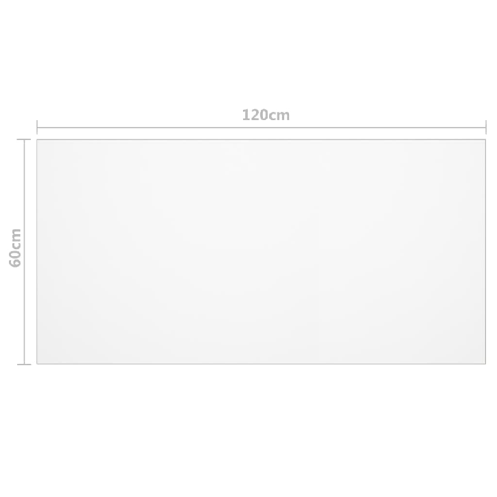 Stalo apsauga, permatoma, 120x60cm, 2mm, PVC