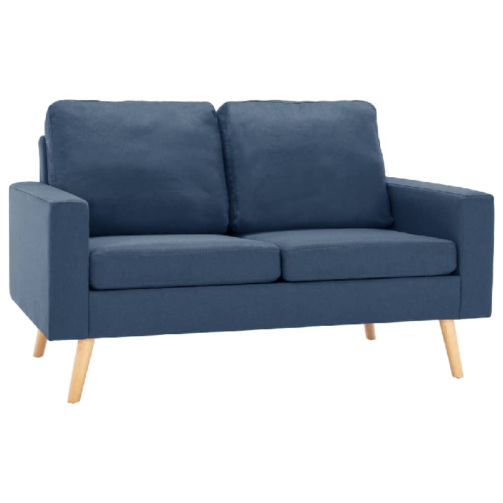 Dvivietė sofa, mėlynos spalvos, audinys