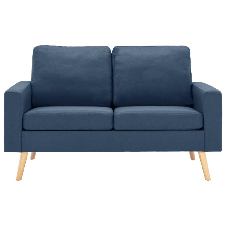 Dvivietė sofa, mėlynos spalvos, audinys