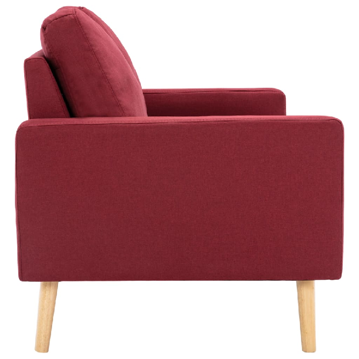 Dvivietė sofa, raudonojo vyno spalvos, audinys