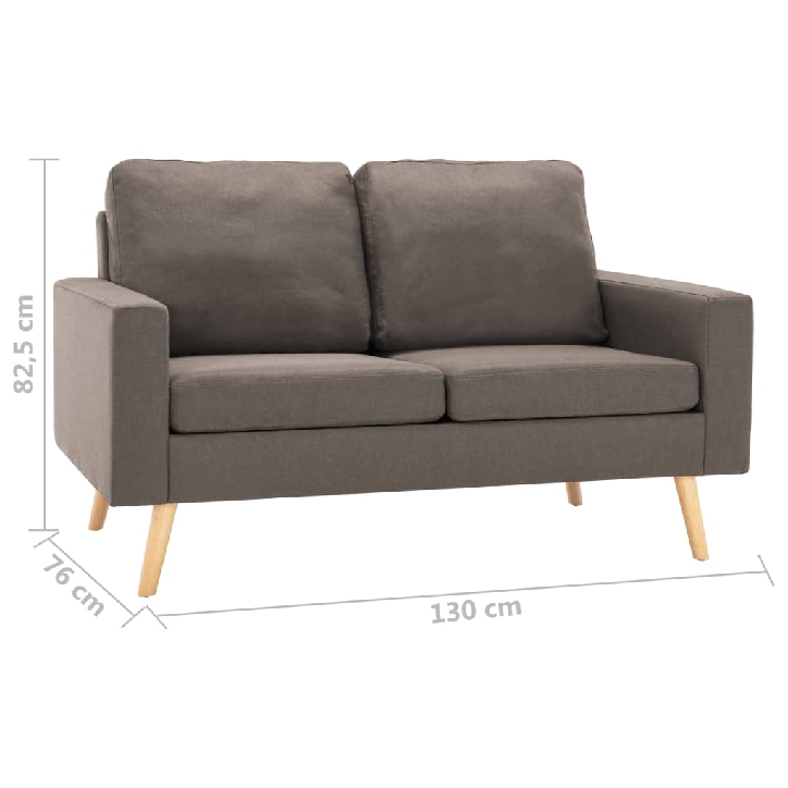 Dvivietė sofa, taupe spalvos, audinys