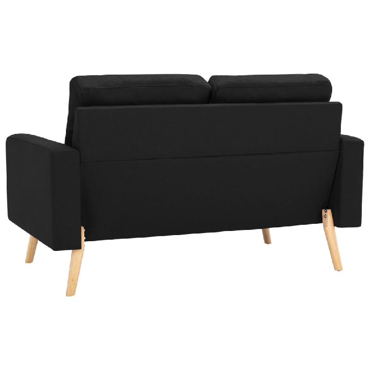 Dvivietė sofa, juodos spalvos, audinys