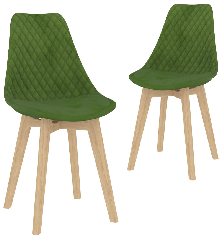 Valgomojo baldų komplektas, 3 dalių, žalias (287239+289156)