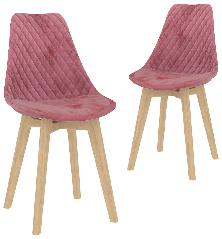 Valgomojo baldų komplektas, 3 dalių, rožinis (287239+289158)