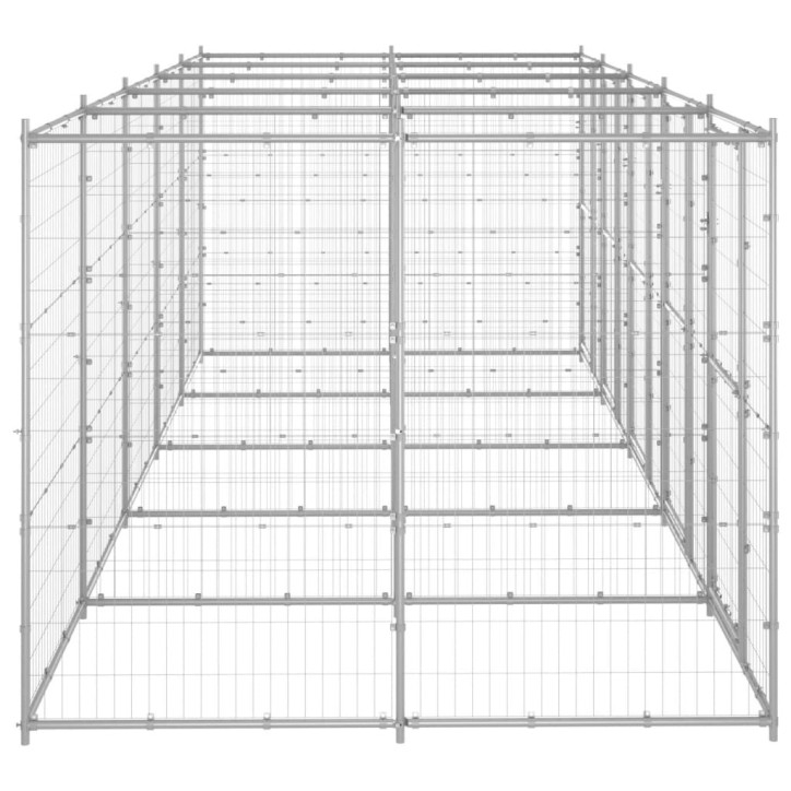 Lauko voljeras šunims, galvanizuotas plienas, 12,1m²