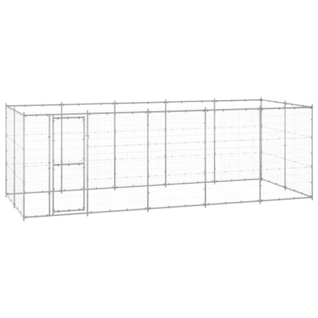 Lauko voljeras šunims, galvanizuotas plienas, 12,1m²