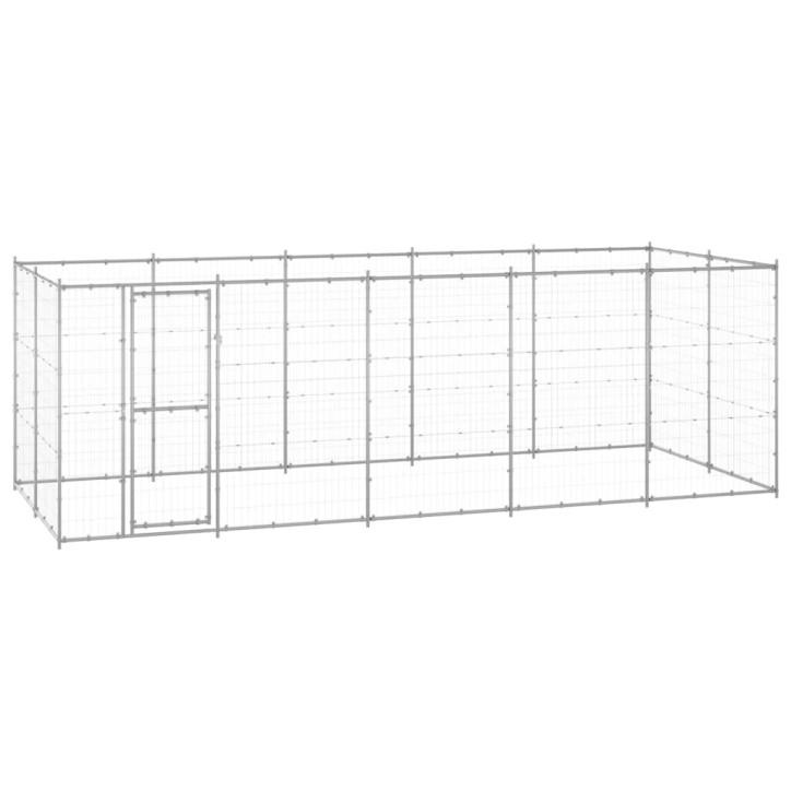 Lauko voljeras šunims, galvanizuotas plienas, 12,1m²