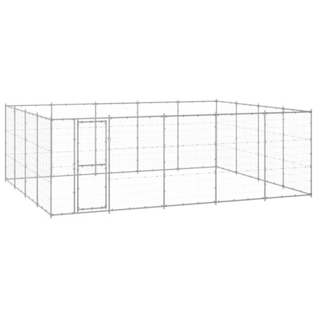 Lauko voljeras šunims, galvanizuotas plienas, 24,2m²