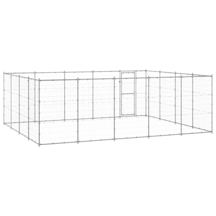 Lauko voljeras šunims, galvanizuotas plienas, 24,2m²