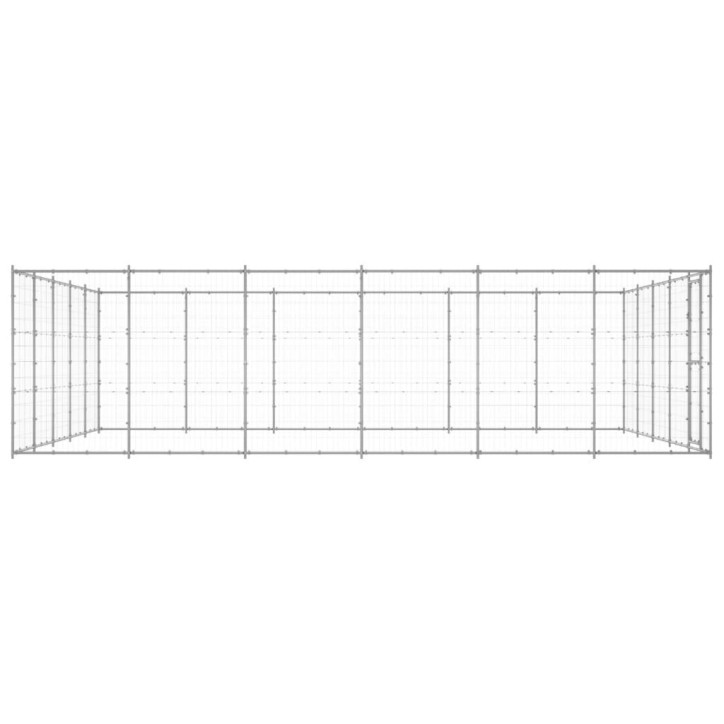 Lauko voljeras šunims, galvanizuotas plienas, 36,3m²