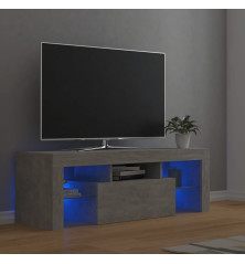 TV spintelė su LED apšvietimu, betono pilka, 120x35x40cm