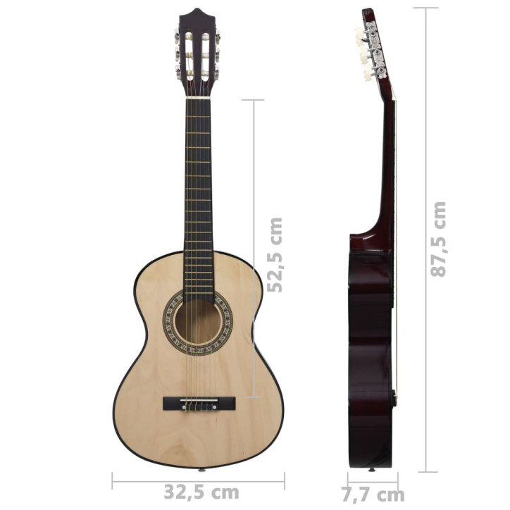 Klasikinės gitaros rinkinys vaikams, 8 dalių, 1/2 34"