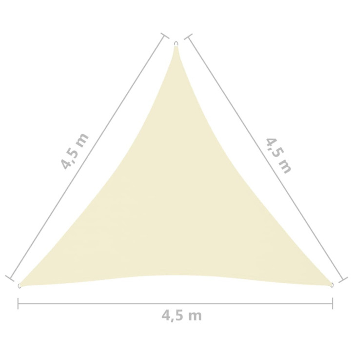 Uždanga nuo saulės, kreminė, 4,5x4,5x4,5m, oksfordo audinys