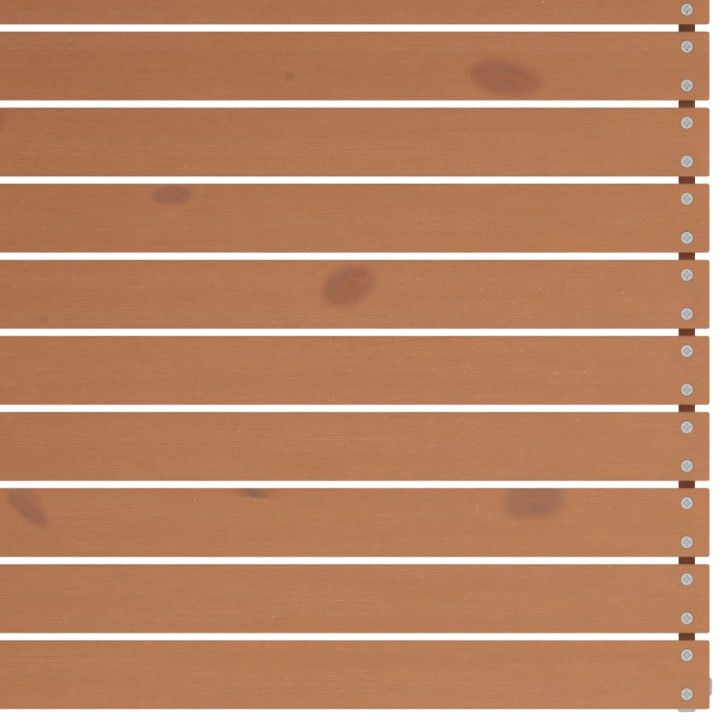 Kampinės sodo sofos, 2vnt., rudos, pušies medienos masyvas