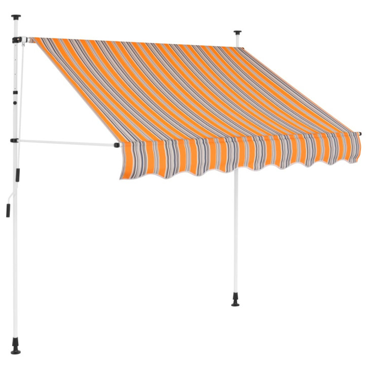 Rankiniu būdu ištraukiama markizė, geltona ir mėlyna, 100cm