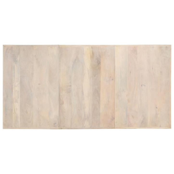 Valgomojo stalas, 180x90x76cm, baltintos mango medienos masyvas