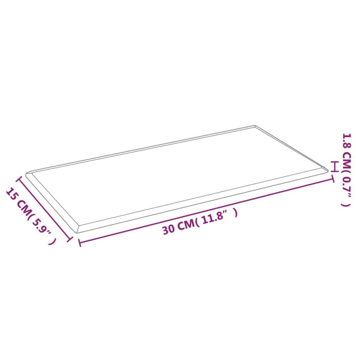 Sienų plokštės, 12vnt., juodos, 30x15cm, dirbtinė oda, 0,54m²