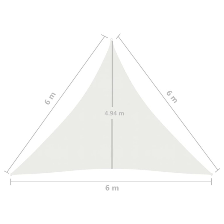 Uždanga nuo saulės, baltos spalvos, 6x6x6m, HDPE, 160g/m²