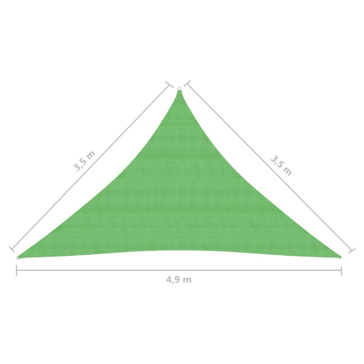 Uždanga nuo saulės, šviesiai žalia, 3,5x3,5x4,9m, HDPE, 160g/m²