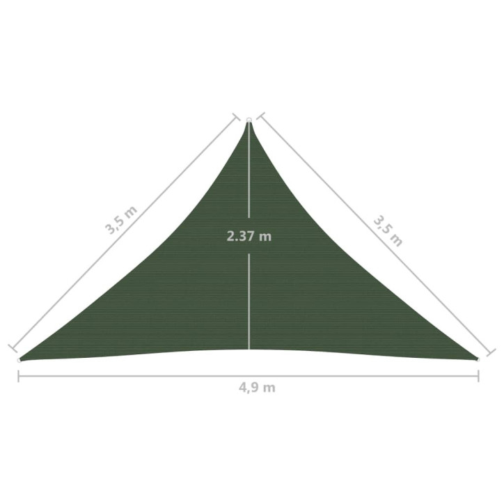 Uždanga nuo saulės, tamsiai žalia, 3,5x3,5x4,9m, HDPE, 160g/m²