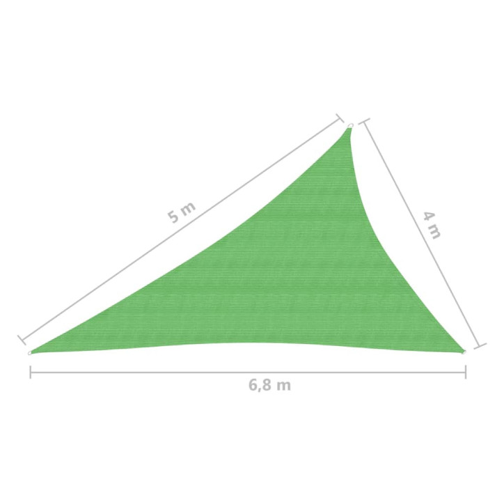 Uždanga nuo saulės, šviesiai žalia, 4x5x6,8m, HDPE, 160g/m²