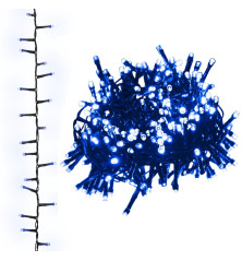 Smulkių LED lempučių girlianda, 65m, PVC, 3000 mėlynų LED