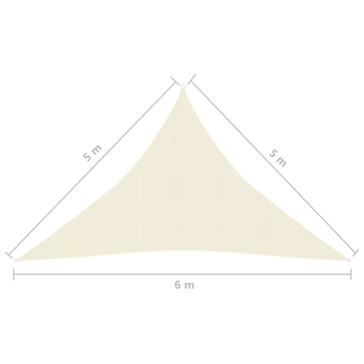 Uždanga nuo saulės, kreminės spalvos, 5x5x6m, HDPE, 160g/m²