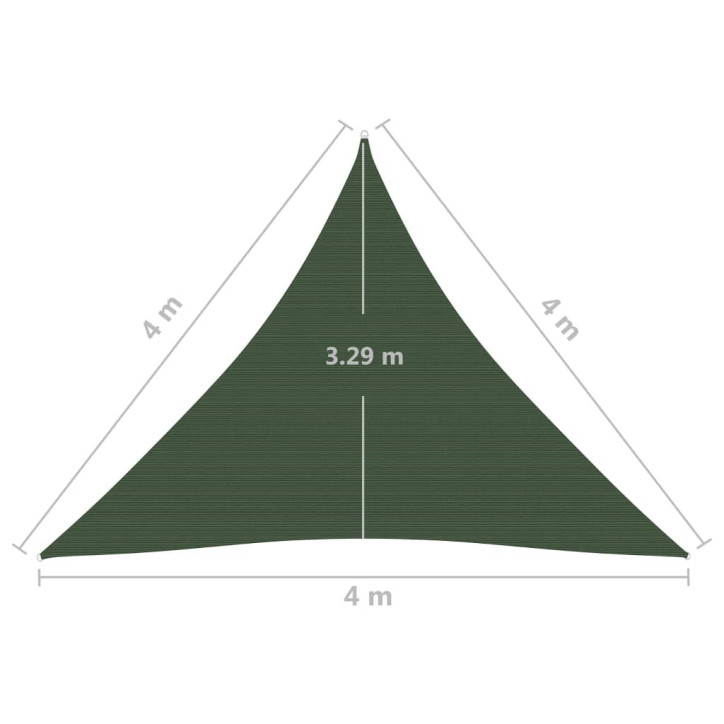 Uždanga nuo saulės, tamsiai žalia, 4x4x4m, HDPE, 160g/m²