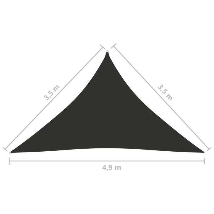 Uždanga nuo saulės, antracito, 3,5x3,5x4,9m, oksfordo audinys