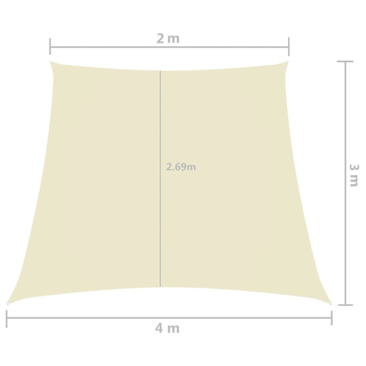 Uždanga nuo saulės, kreminės spalvos, 2/4x3m, oksfordo audinys