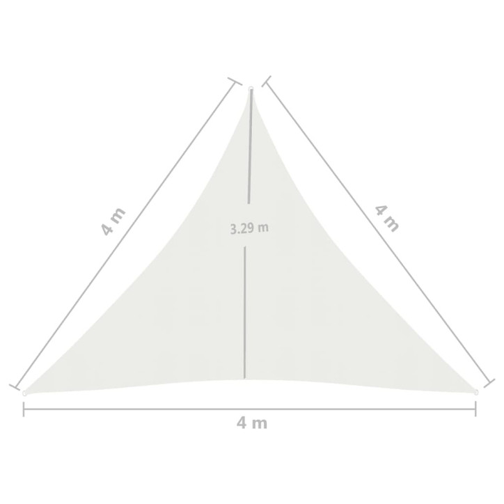 Uždanga nuo saulės, baltos spalvos, 4x4x4m, HDPE, 160g/m²