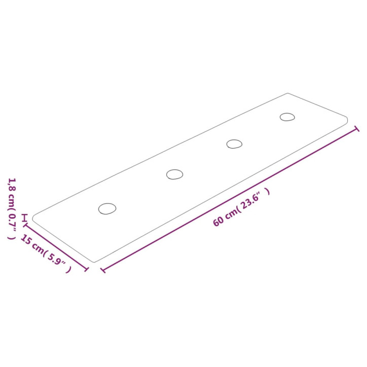 Sienų plokštės, 12vnt., rudos, 60x15cm, dirbtinė oda, 1,08m²