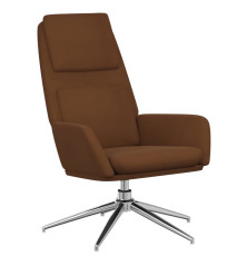 Poilsio kėdė, rudos spalvos, dirbtinė versta oda