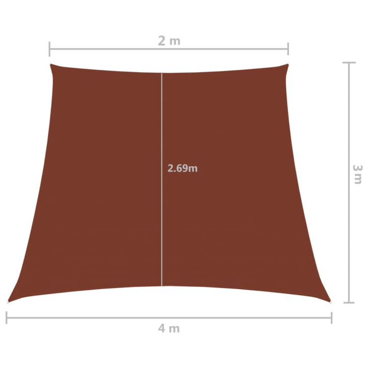 Uždanga nuo saulės, terakota spalvos, 2/4x3m, oksfordo audinys