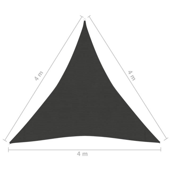 Uždanga nuo saulės, antracito spalvos, 4x4x4m, HDPE, 160g/m²