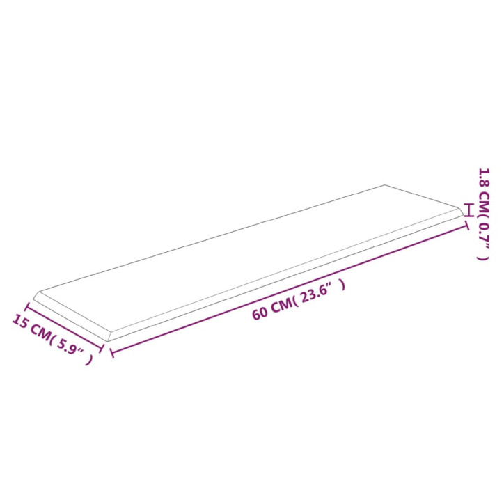 Sienų plokštės, 12vnt., juodos, 60x15cm, audinys, 1,08m²