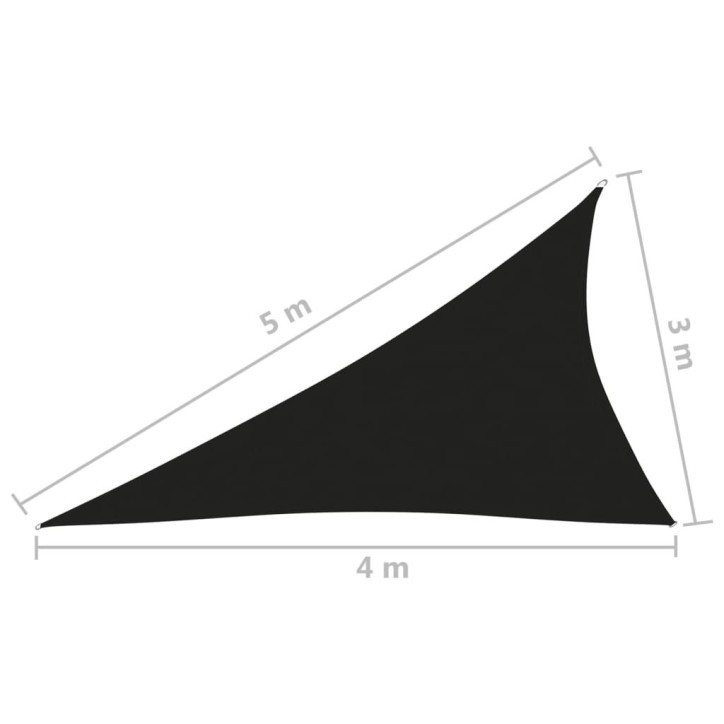 Uždanga nuo saulės, juoda, 3x4x5m, oksfordo audinys, trikampė