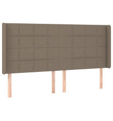 Galvūgalis su auselėmis, taupe, 203x16x118/128cm, audinys