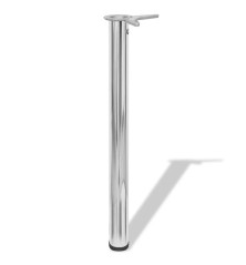 242133 4 Height Adjustable Table Legs Chrome 710 mm