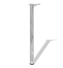 242134 4 Height Adjustable Table Legs Chrome 870 mm