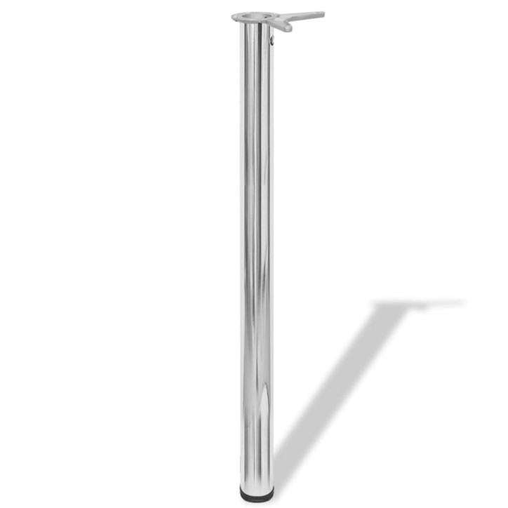 242134 4 Height Adjustable Table Legs Chrome 870 mm