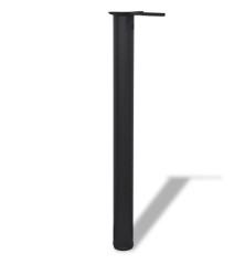 242139 4 Height Adjustable Table Legs Black 710 mm