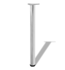 242142 4 Height Adjustable Table Legs Chrome 710 mm