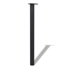 242149 4 Height Adjustable Table Legs Black 870 mm