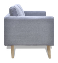 Dvivietė sofa, audinys, šviesiai pilka