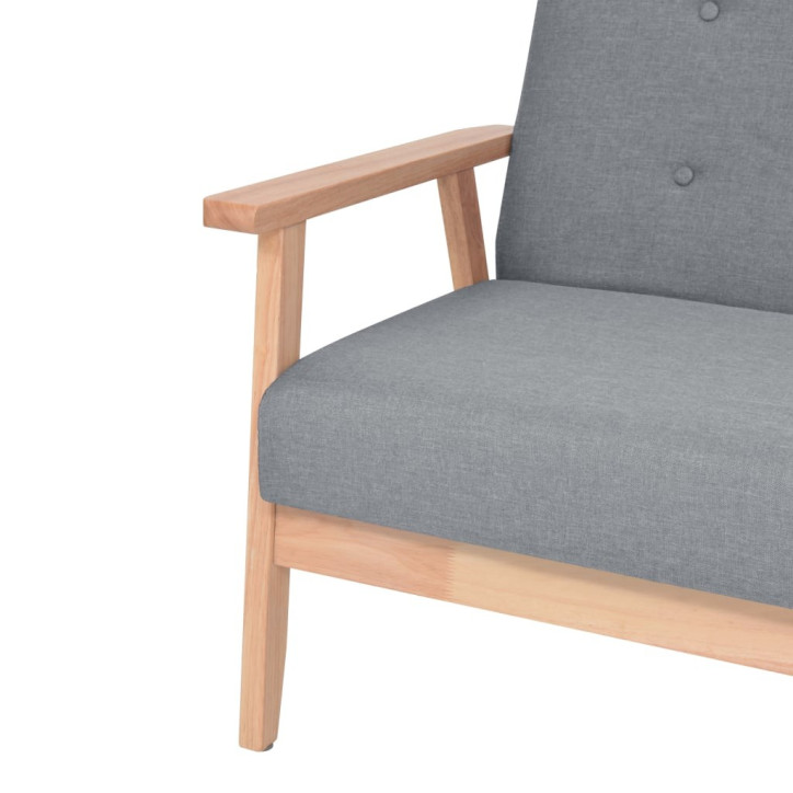 Dvivietė sofa, šviesiai pilkos spalvos, audinys