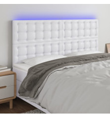 Galvūgalis su LED, baltos spalvos, 160x5x118/128 cm