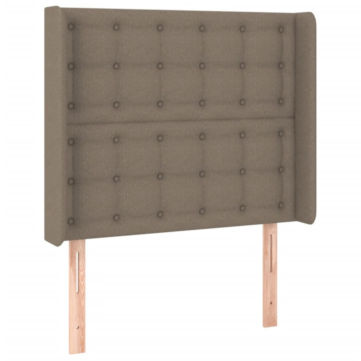 Galvūgalis su LED, taupe spalvos, 83x16x118/128cm, audinys